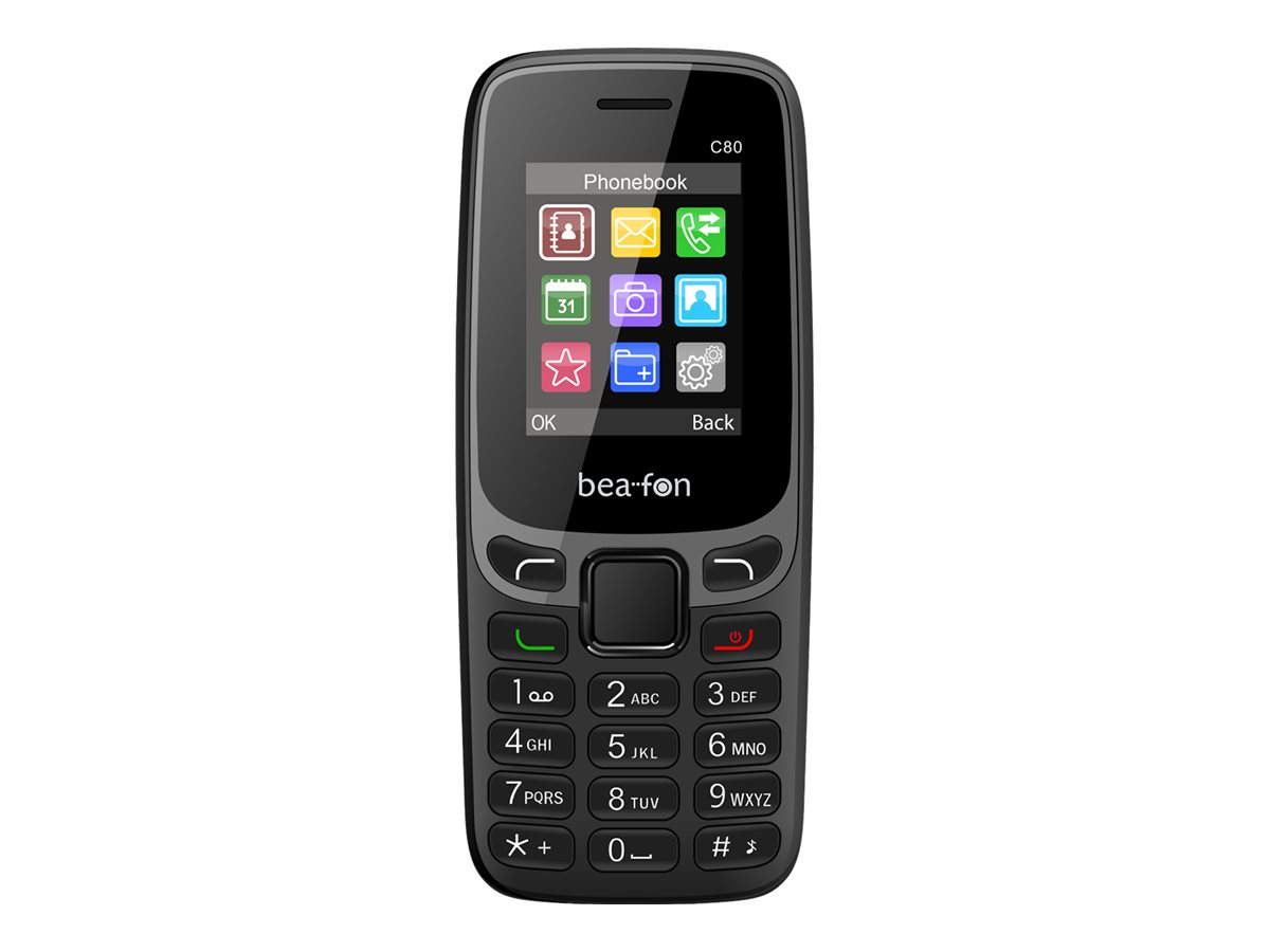 Bea-fon Classic Line C80 - Feature Phone - Dual-SIM - LCD-Anzeige - 128 x 160 Pixel - Schwarz