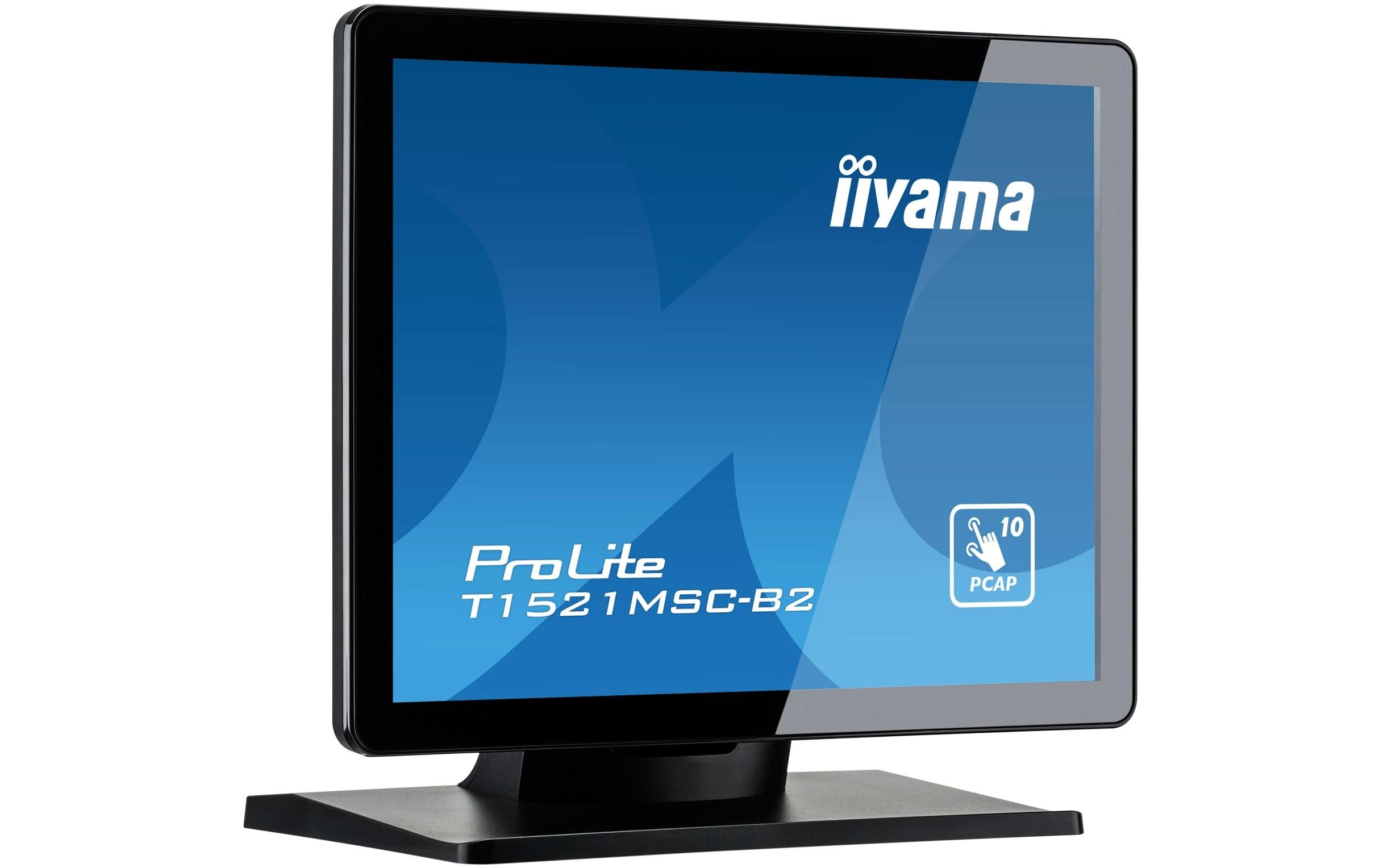 iiyama ProLite T1521MSC-B2 - LED-Monitor - 38 cm (15") - Touchscreen - 1024 x 768 - TN - 370 cd/m² - 800:1 - 8 ms - HDMI, VGA - Lautsprecher - mattschwarz