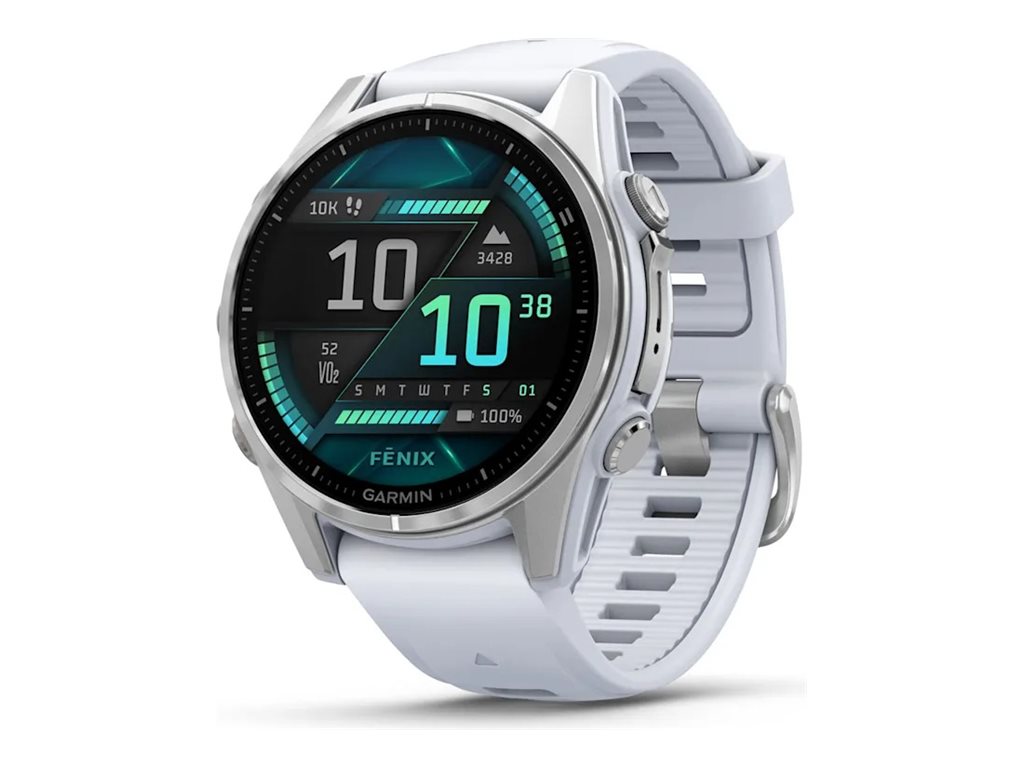 Garmin Fenix 8 - silber - Sportuhr mit Band - Whitestone - 32 GB