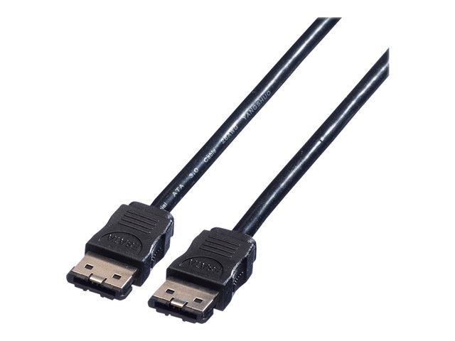 Roline - eSATA-Kabel - Serial ATA 150/300/600 - eSATA (M) zu eSATA (M) - 1 m - Schwarz