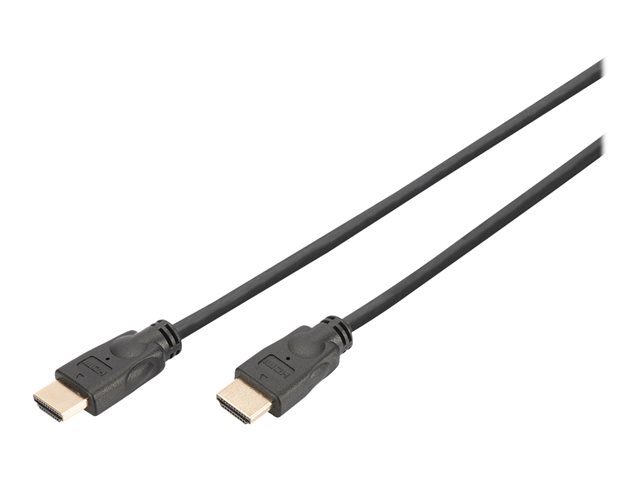 DIGITUS - HDMI-Kabel mit Ethernet - HDMI männlich zu HDMI männlich - 5 m - Schwarz - 4K Unterstützung