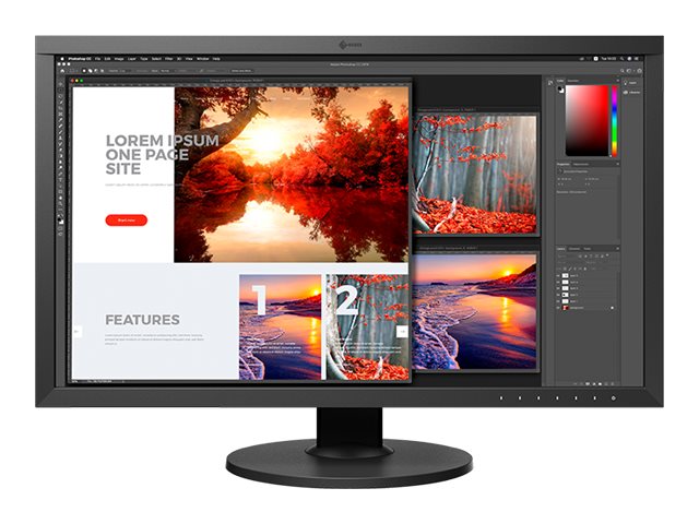 EIZO ColorEdge cs2740 - LED-Monitor - 68.6 cm (27") (26.9" sichtbar) - 3840 x 2160 4K @ 61 Hz - IPS - 350 cd/m² - 1000:1 - 10 ms - HDMI, DisplayPort, USB-C - Schwarz