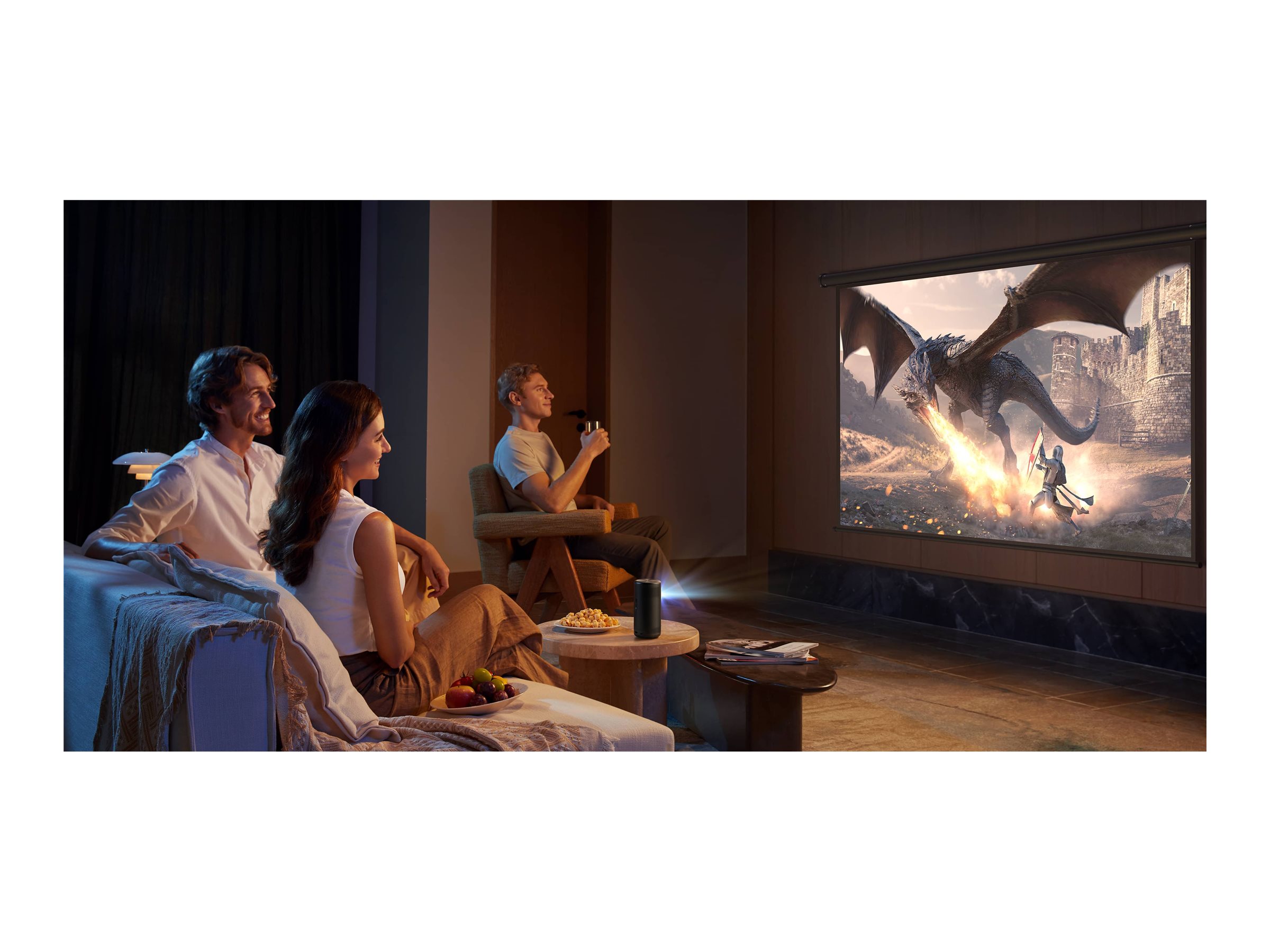 Nebula Capsule 3 Laser - DLP-Projektor - tragbar - 802.11a/b/g/n/ac wireless / Bluetooth 5.1 - Schwarz