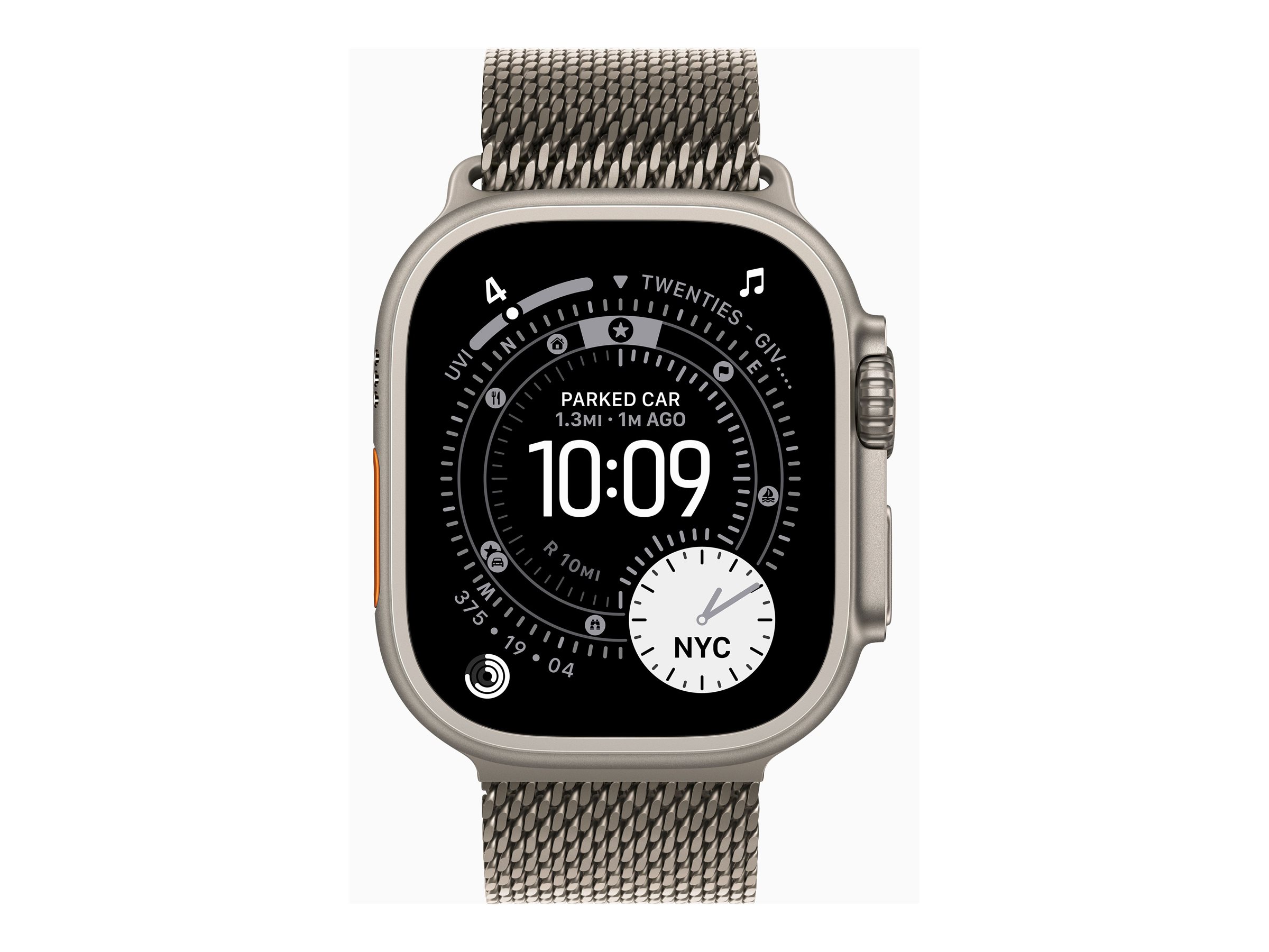 Apple Watch Ultra 3 GPS + Cellular 49mm Natural Titanium Case with Natural Titanium Milanese Loop - Small