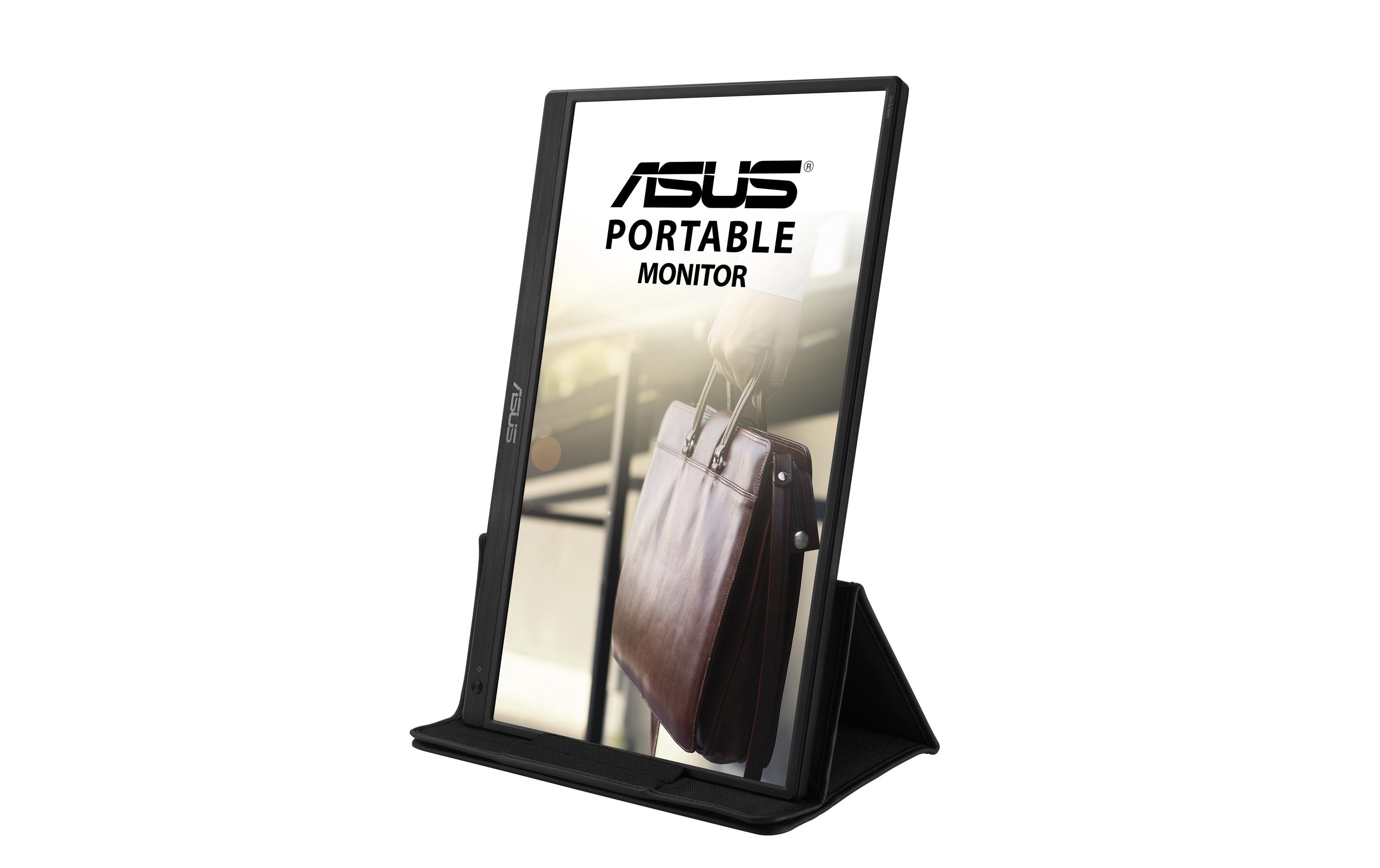 ASUS ZenScreen MB165B - LED-Monitor - 39.6 cm (15.6") - tragbar - 1366 x 768 WXGA @ 60 Hz - TN - 220 cd/m² - 500:1 - 10 ms - USB - Schwarz