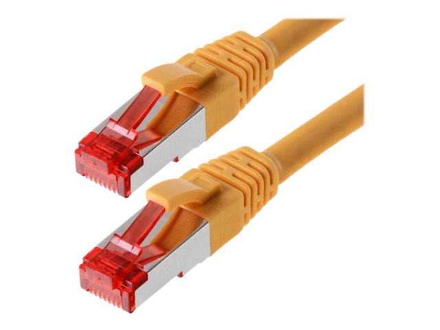 Helos - Patch-Kabel - RJ-45 (M) bis RJ-45 (M) - 2 m - SFTP, PiMF - CAT 6 - halogenfrei, geformt, ohne Haken - Gelb