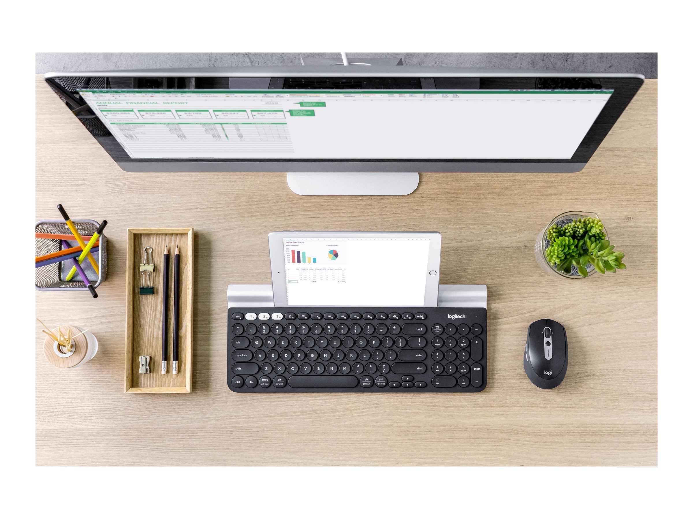 Logitech M590 Silent - Maus - Bluetooth
2.4 GHz - Graphitton