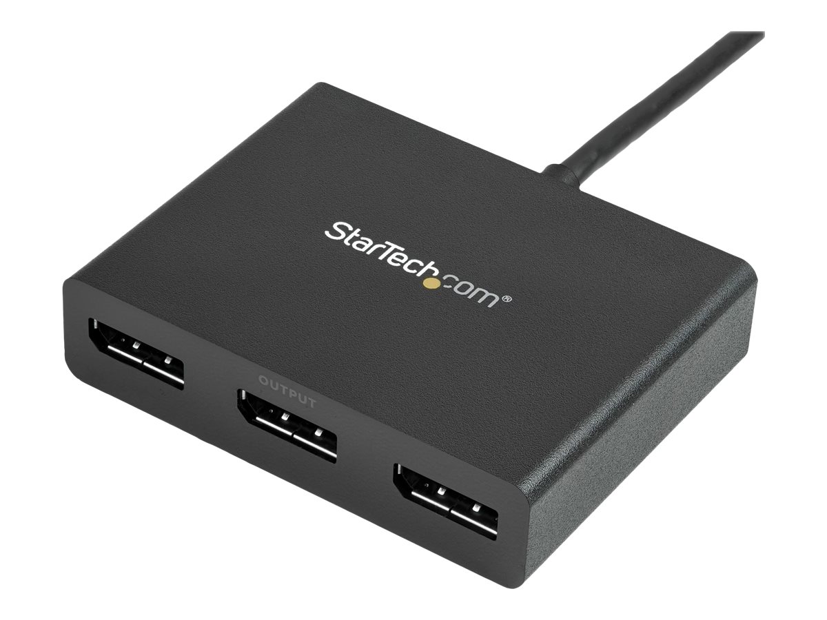 StarTech.com Mini DisplayPort 1.2 auf DisplayPort MST Hub - Triple Head mDP/ DP Multi Stream Transport - DisplayPort Verteiler - Video-Verteiler - 3 Anschlüsse