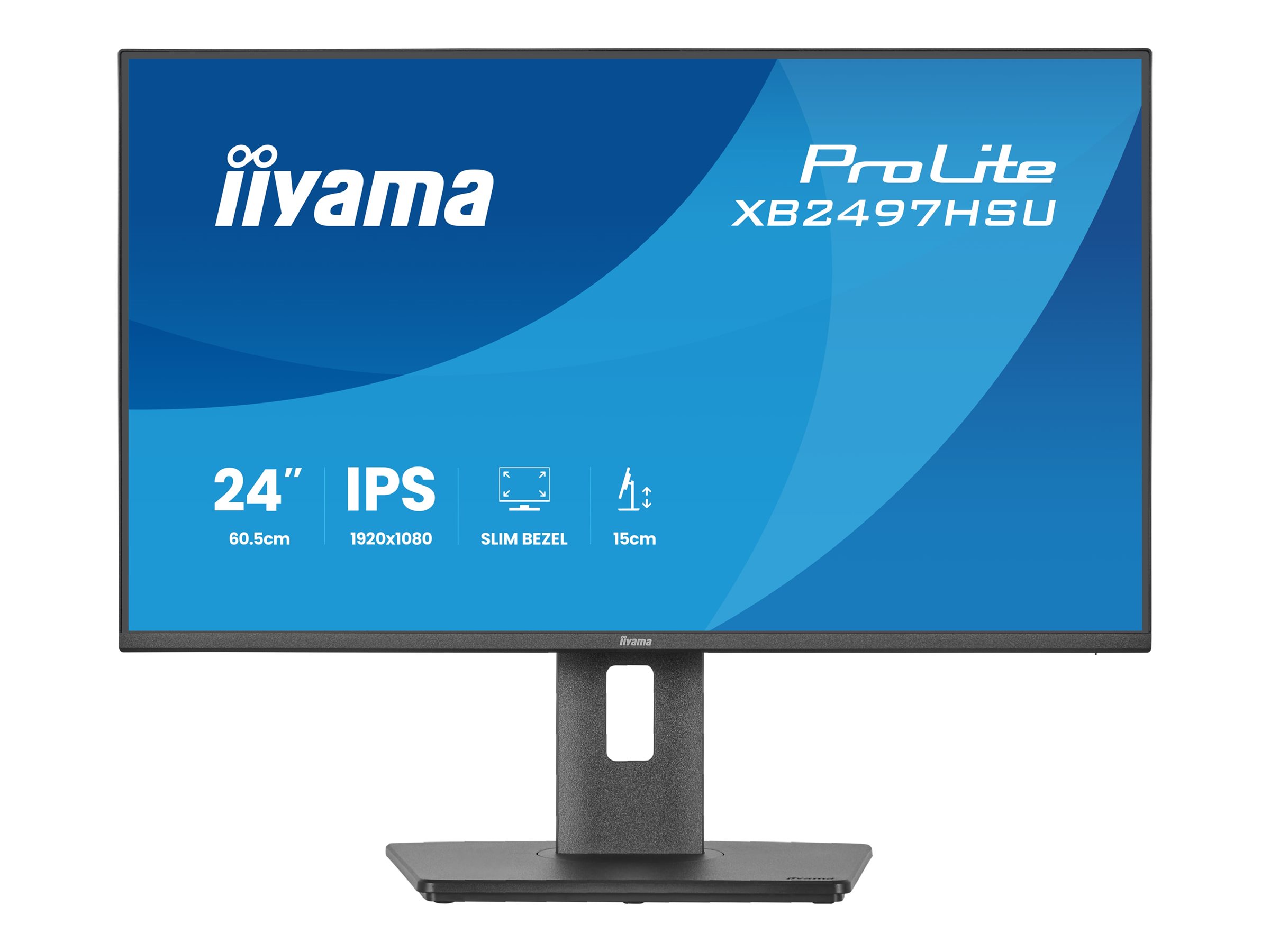 Iiyama IPS XB2497HSU-B1 24 - Flachbildschirm (TFT/LCD) - 60,5 cm - 4 ms - 1.500:1 - 350 cd/m² - IPS - DisplayPort - HDMI - USB Typ C