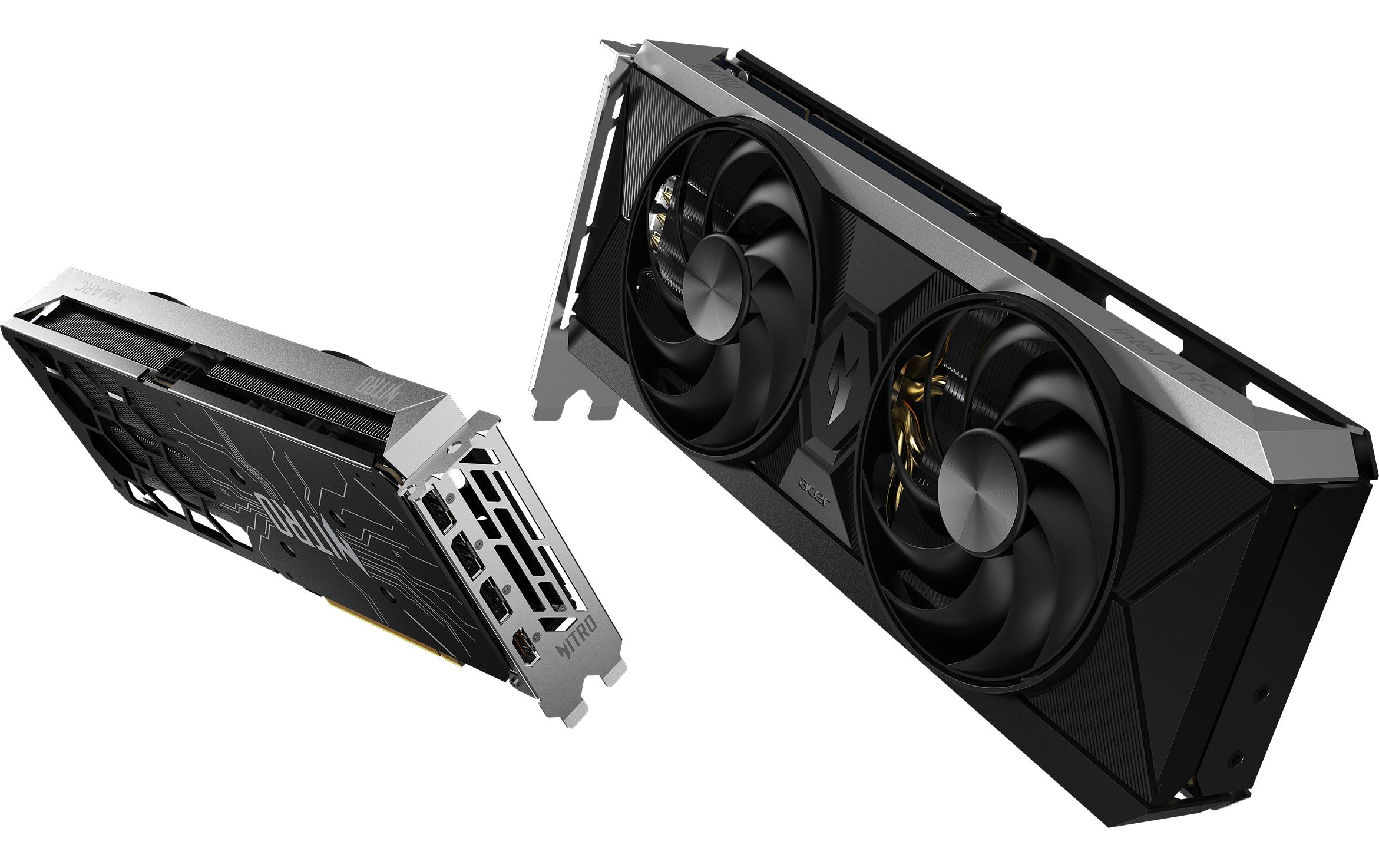 Acer Nitro Intel Arc B580 OC - Grafikkarten - Arc B580 - 12 GB GDDR6 - PCIe 4.0 x8 - HDMI, 3 x DisplayPort - Schwarz