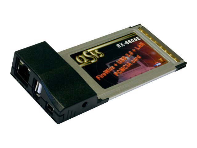 Exsys EX-6606E - Netzwerk / USB / FireWire-Adapter - CardBus