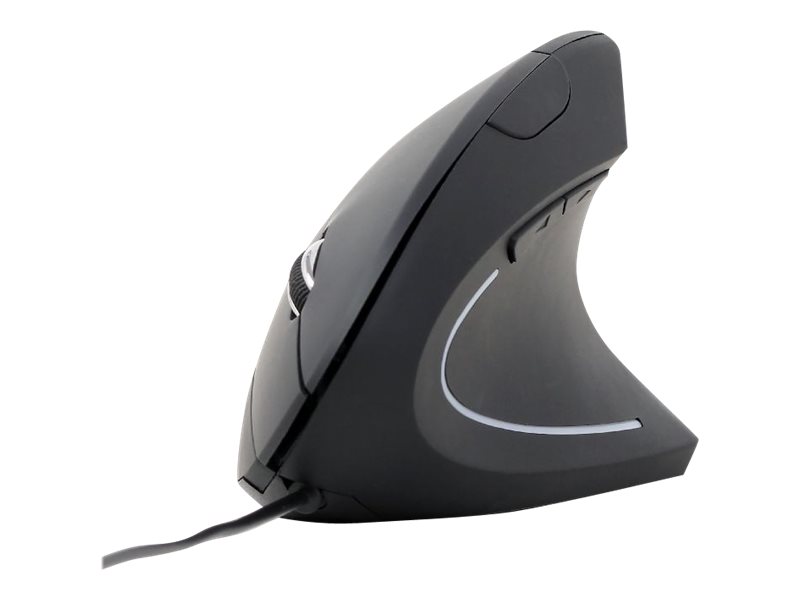 Gembird MUS-ERGO-01 - vertikale Maus - USB - Schwarz