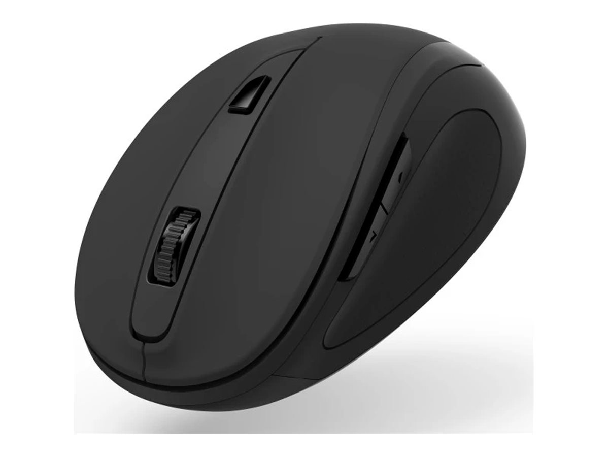 Hama MW-400 V2 - Maus - ergonomisch - Für Rechtshänder - optisch - 6 Tasten - kabellos - 2.4 GHz, RF - kabelloser Empfänger (USB) - Schwarz