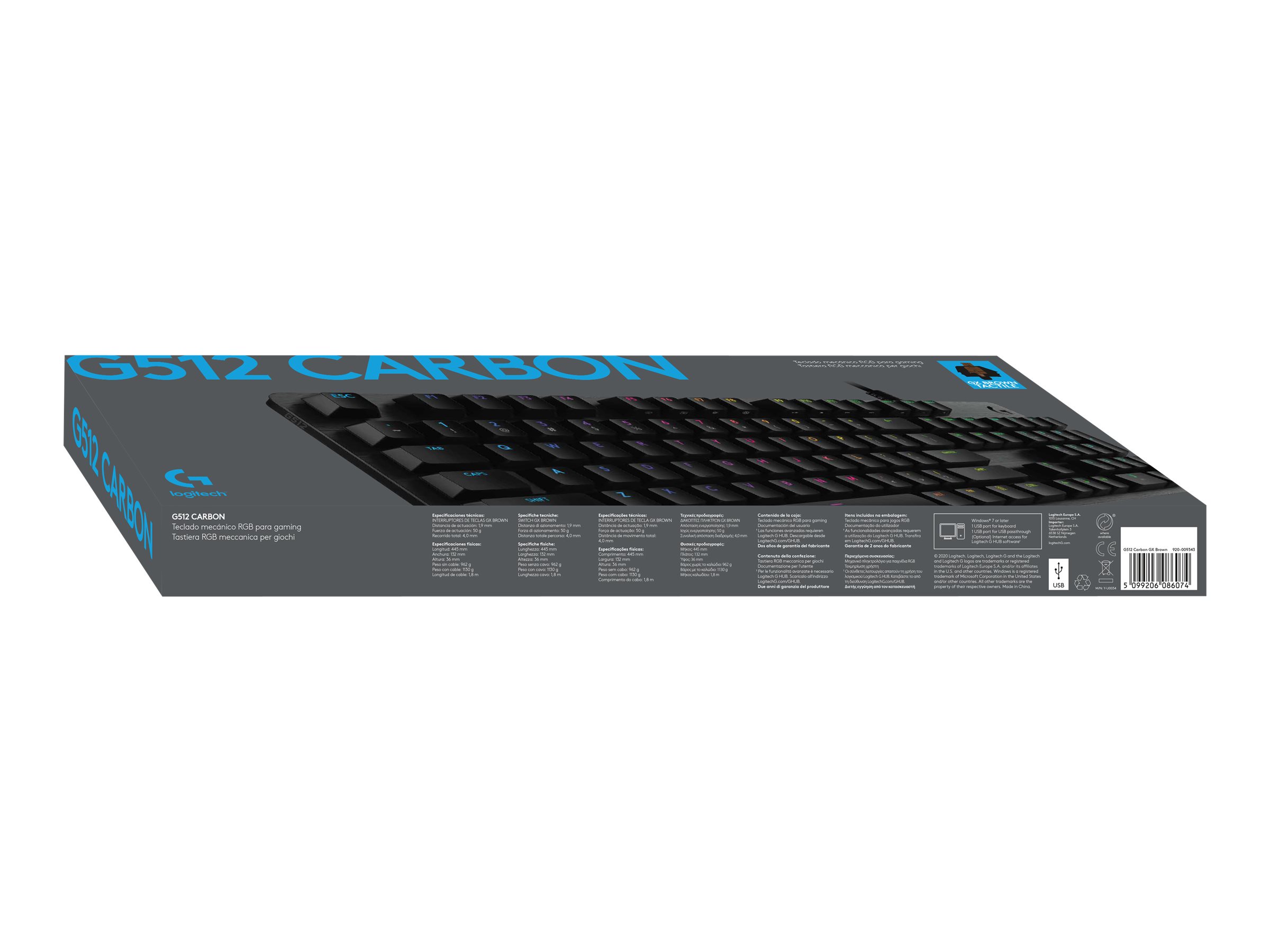 Logitech Gaming G512 - Tastatur - QWERTY - Italienisch - Kohle Eingabegerät