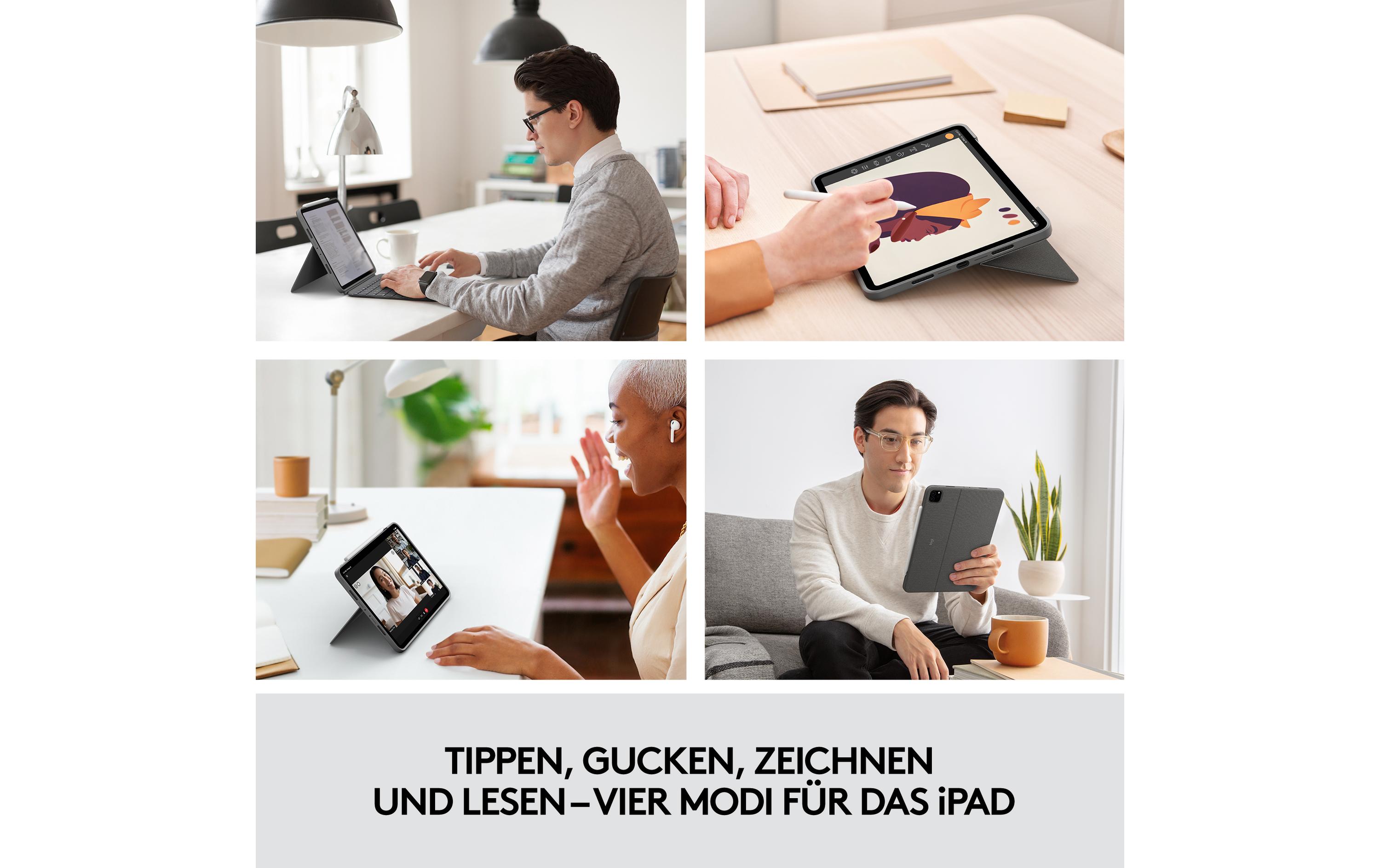 Logitech Tablet Tastatur Cover Combo Touch iPad Pro 11" 1.-4. Gen