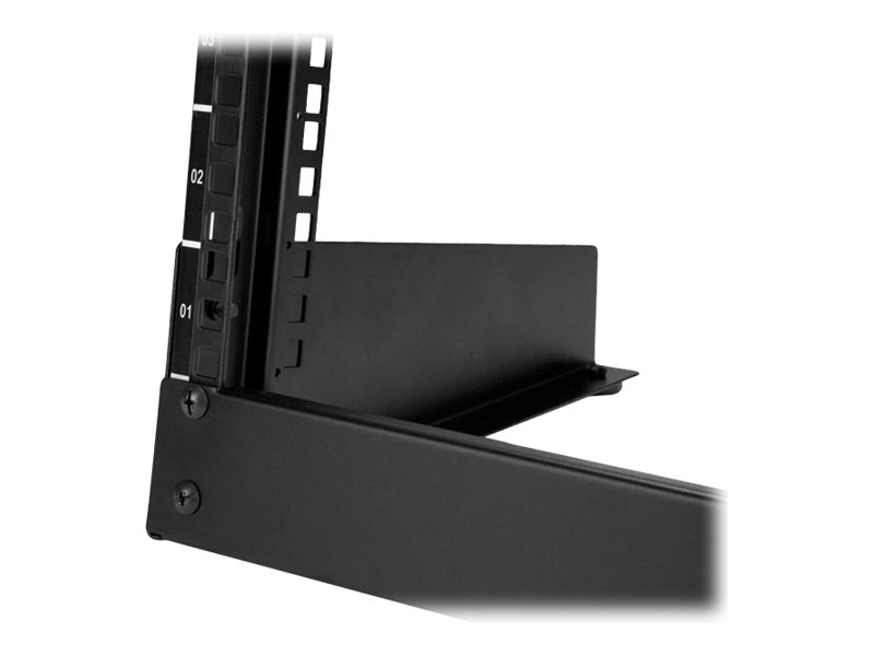 StarTech.com RK8OD Desktop Rack (8 HE - 2 Post Open Frame Rack) Schwarz - Schrank - 8U