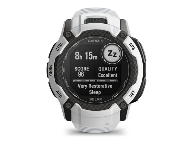 Garmin Instinct 2X Solar - faserverstärktes Polymer - Ja intelligente Uhr mit Band - 64 MB - Steinweiß
