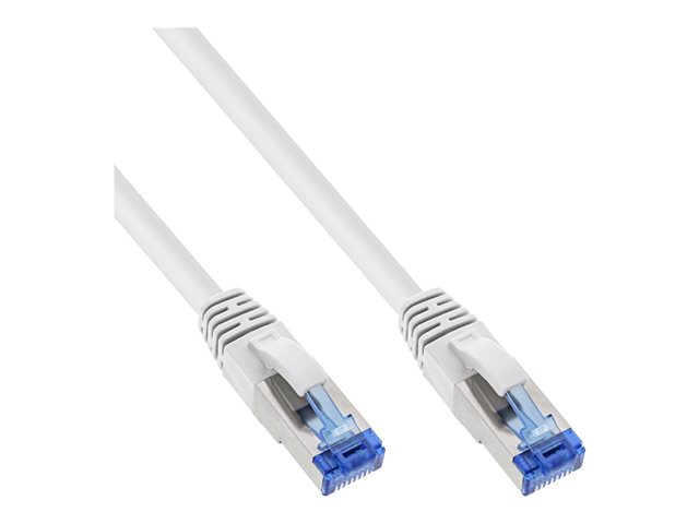 InLine - Patch-Kabel - RJ-45 (M) zu RJ-45 (M) - 1.5 m - SFTP, PiMF - CAT 6a - halogenfrei, ohne Haken - weiß