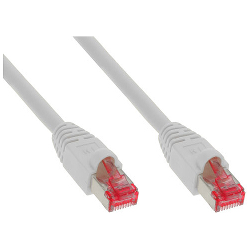 InLine - Patch-Kabel - RJ-45 (M) zu RJ-45 (M) - 7.5 m - SSTP-Kabel - CAT 6 - geformt - weiß