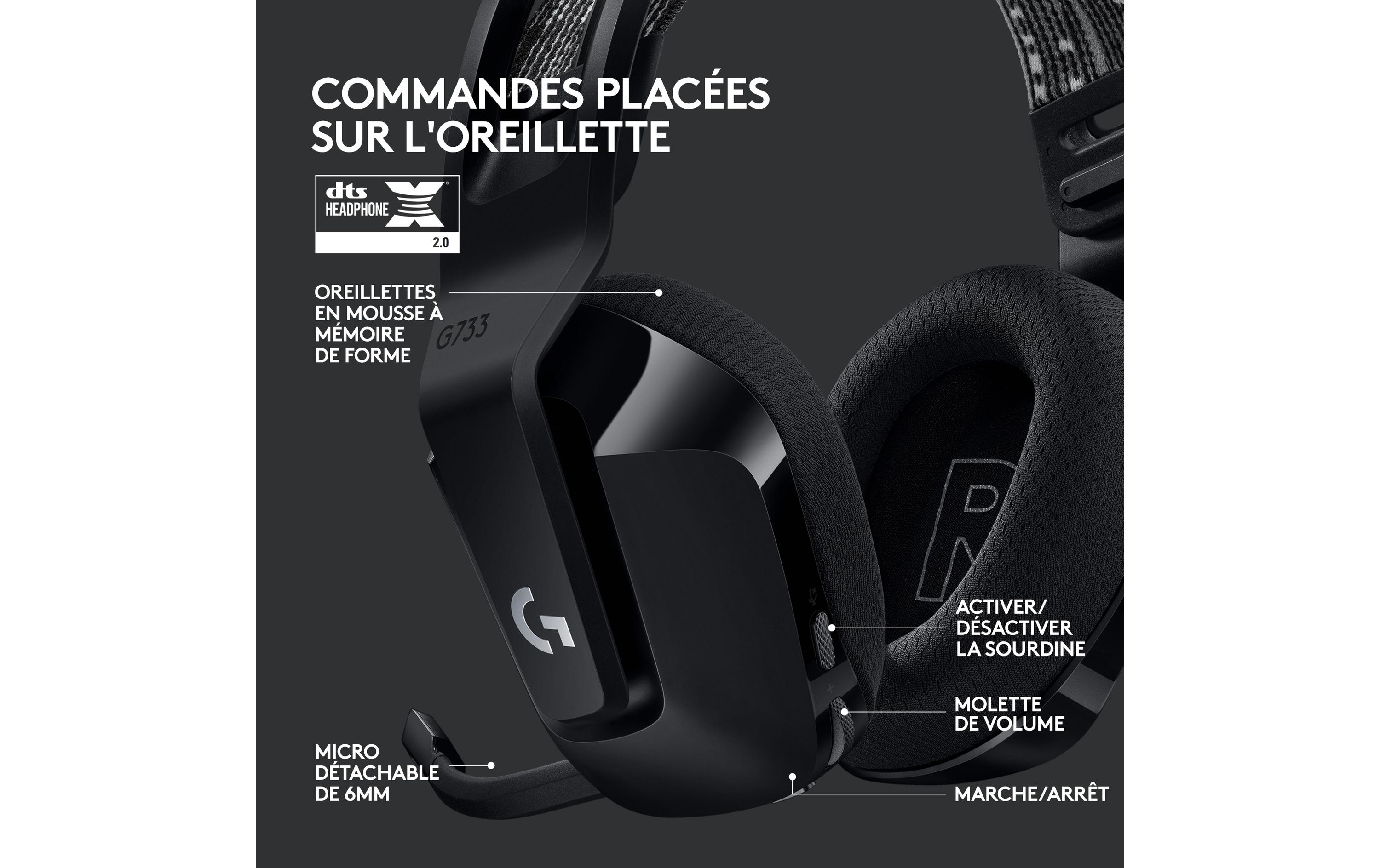 Logitech G G733 LIGHTSPEED Wireless RGB Gaming Headset - Headset