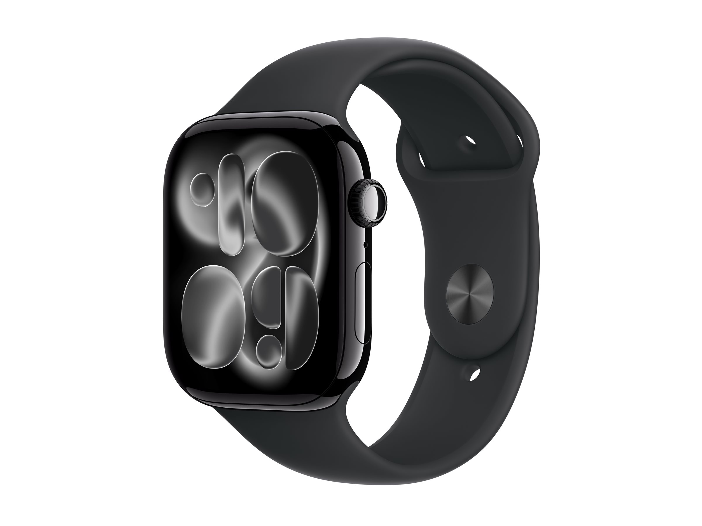 Apple Watch Series 11 GPS + Cellular 46mm Jet Black Aluminium Case with Black Sport Band - M/L