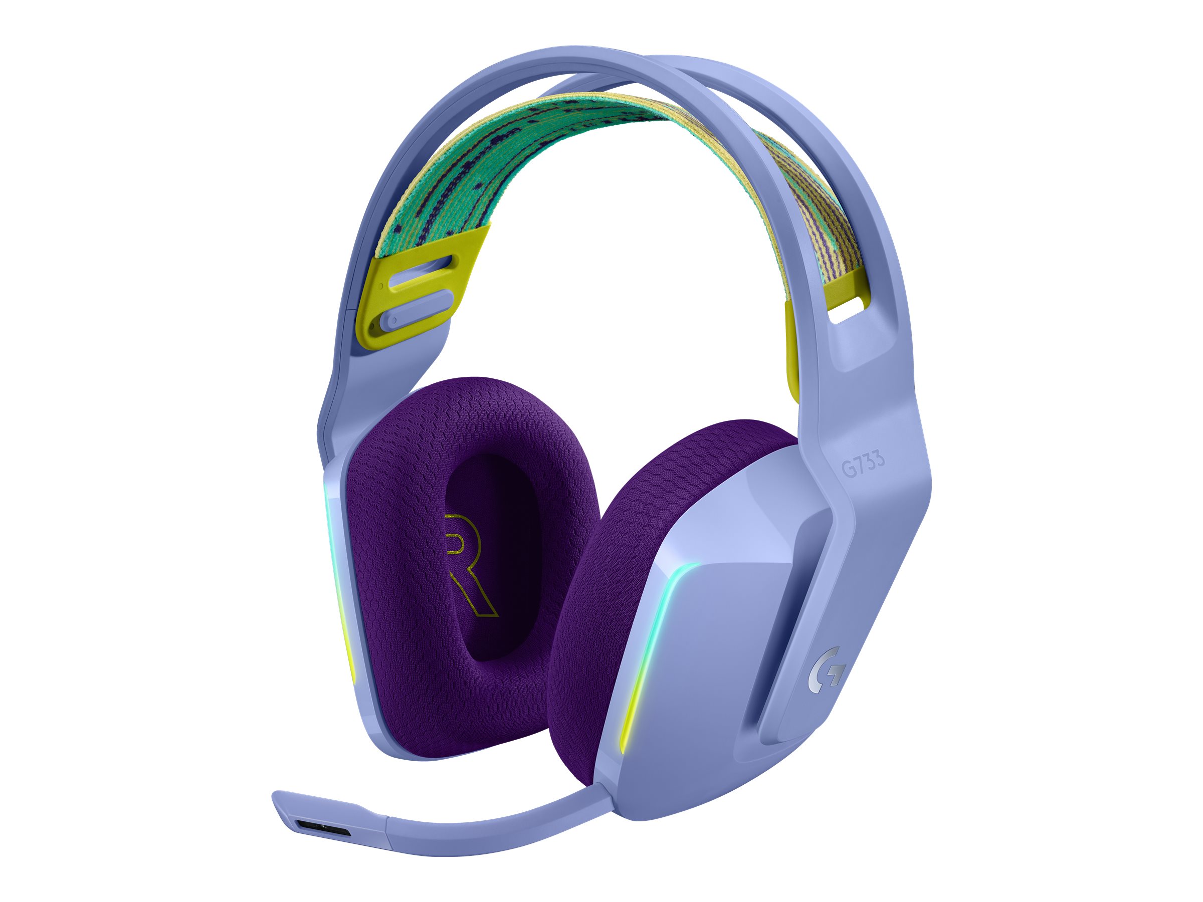 Logitech G G733 LIGHTSPEED Wireless RGB Gaming Headset - Headset - ohrumschließend - 2,4 GHz - kabellos - fliederfarben