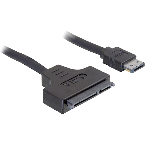 Delock - Power Over eSATA-Kabel - 11-poliger USB/eSATA (5/12V) (M) zu SATA Combo (W) - 50 cm