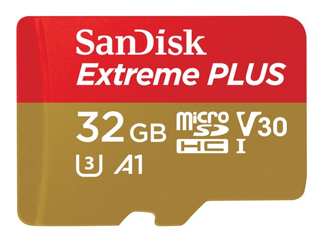 SanDisk Extreme PLUS - Flash-Speicherkarte - 32 GB - microSDHC UHS-I