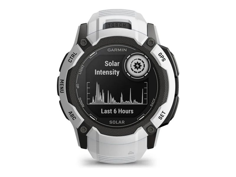 Garmin Instinct 2X Solar - faserverstärktes Polymer - Ja intelligente Uhr mit Band - 64 MB - Steinweiß