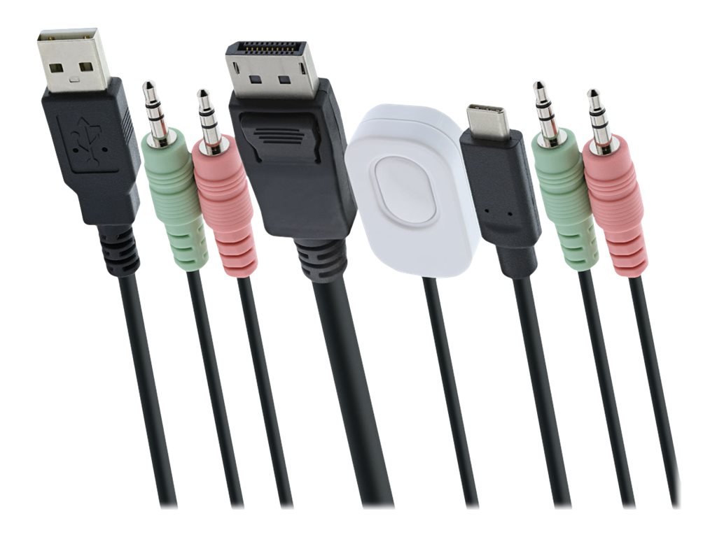 InLine 63615I - KVM-/Audio-/USB-Switch - 2 x KVM/Audio/USB - 1 lokaler Benutzer - Desktop