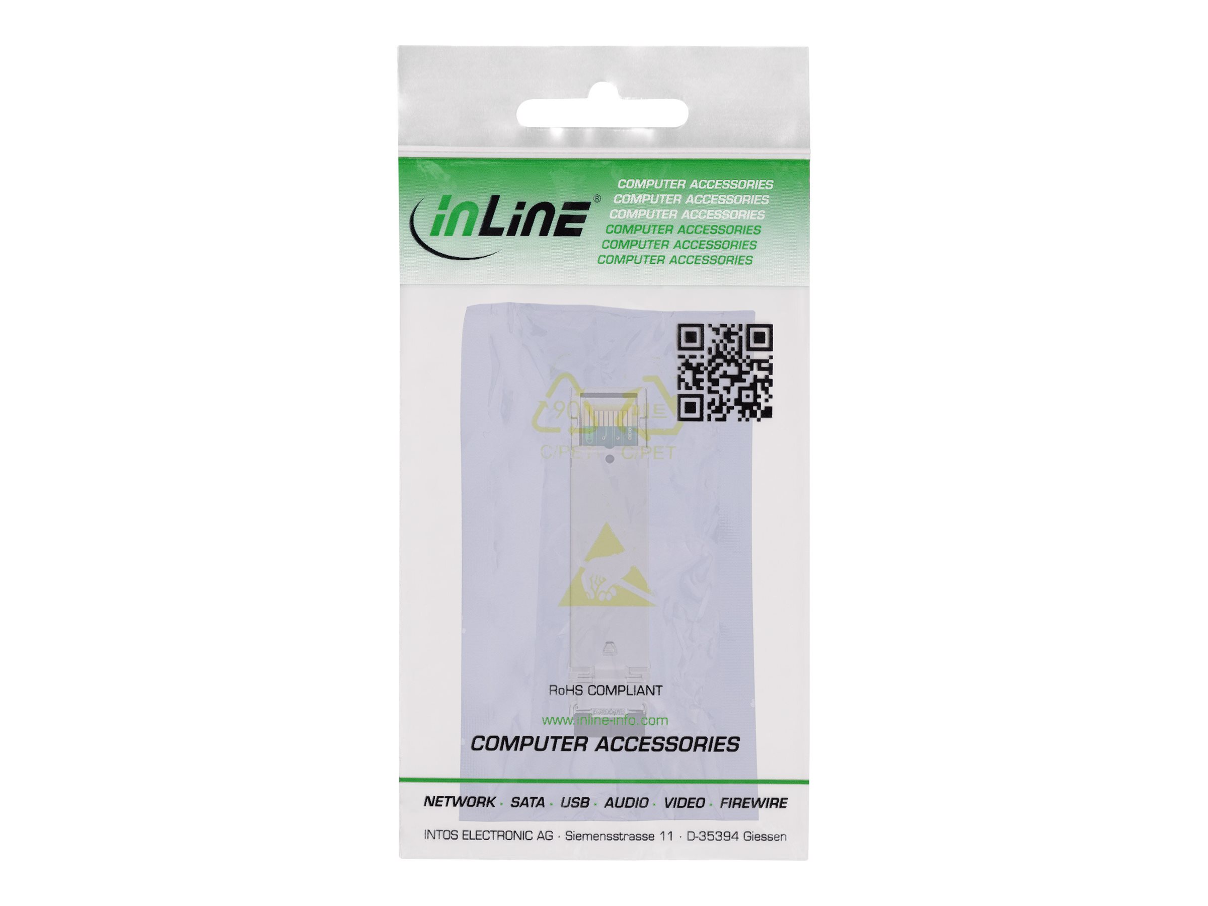 InLine LWL - SFP (Mini-GBIC)-Transceiver-Modul - 1GbE - 1000Base-LX - LC Single-Modus - bis zu 20 km - 1310 nm