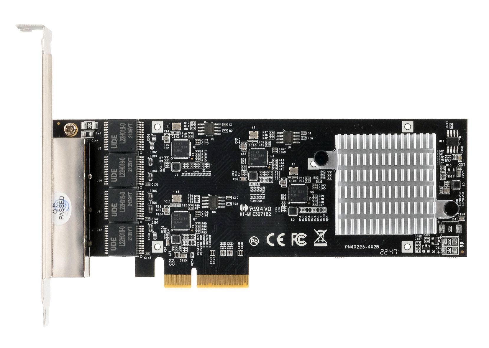 Exsys PCI-E Karte 2.5Gigabit 4-Port inkl.LowProfile Intel I225-V Chipset - Netzwerkkarte - PCI - Ethernet