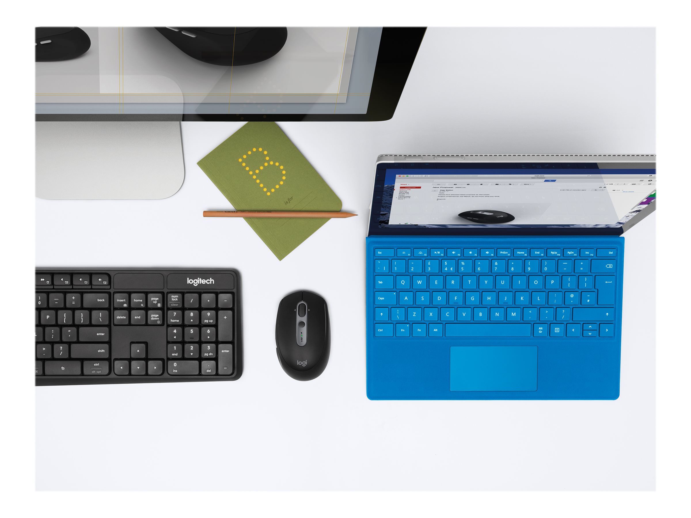 Logitech M590 Silent - Maus - Bluetooth
2.4 GHz - Graphitton