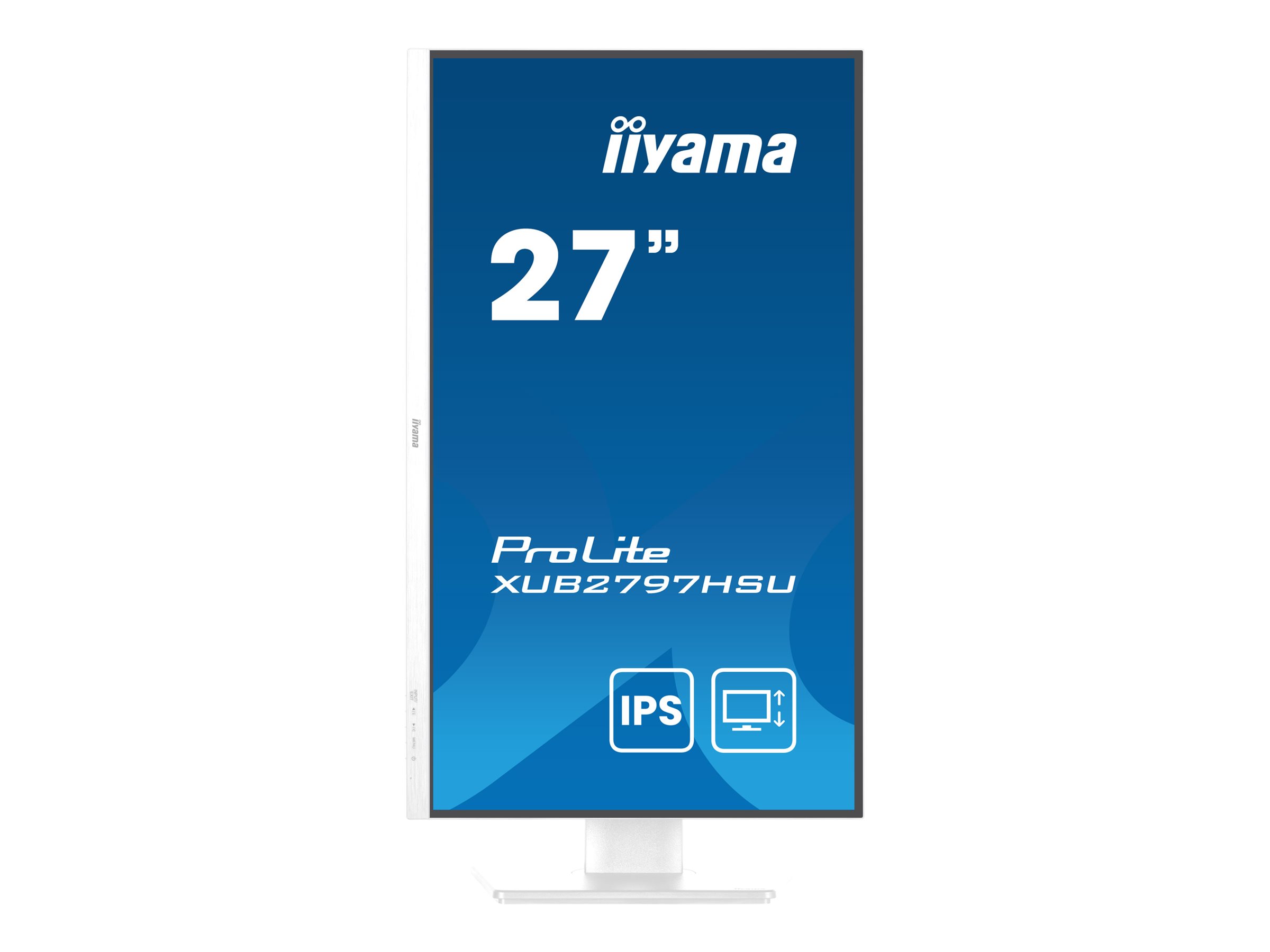 iiyama ProLite XUB2797HSU-W2 - LED-Monitor - 68.6 cm (27") - 1920 x 1080 Full HD (1080p) @ 100 Hz - IPS - 300 cd/m² - 1000:1 - 1 ms - HDMI, DisplayPort - Lautsprecher - weiß, Matte