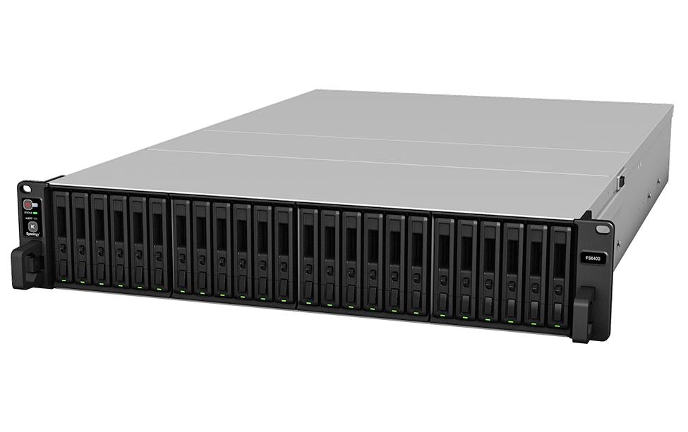 Synology FlashStation FS6400 - NAS-Server - 24 Schächte - Rack - einbaufähig - RAID RAID 0, 1, 5, 6, 10, JBOD, RAID F1 - RAM 32 GB - Gigabit Ethernet / 10 Gigabit Ethernet - iSCSI Support - 2U