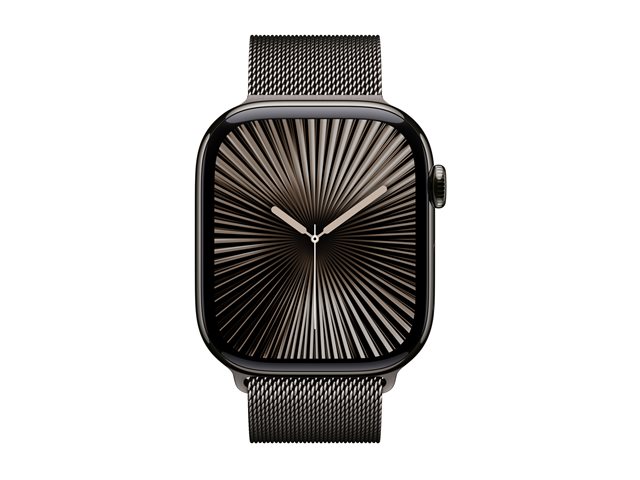 Apple Watch Series 10 GPS + Cellular 46mm Slate Titanium Case mit Slate Milanese Band - S/M (MC7R4QF/A)