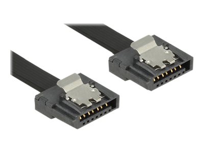 Delock FLEXI - SATA-Kabel - Serial ATA 150/300/600 - SATA (M) zu SATA (M) - 50 cm - eingerastet - Schwarz