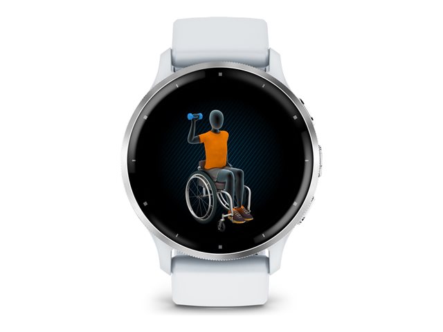 Garmin Venu 3 - verstärktes Polymer Whitestone - intelligente Uhr mit Band - 8 GB