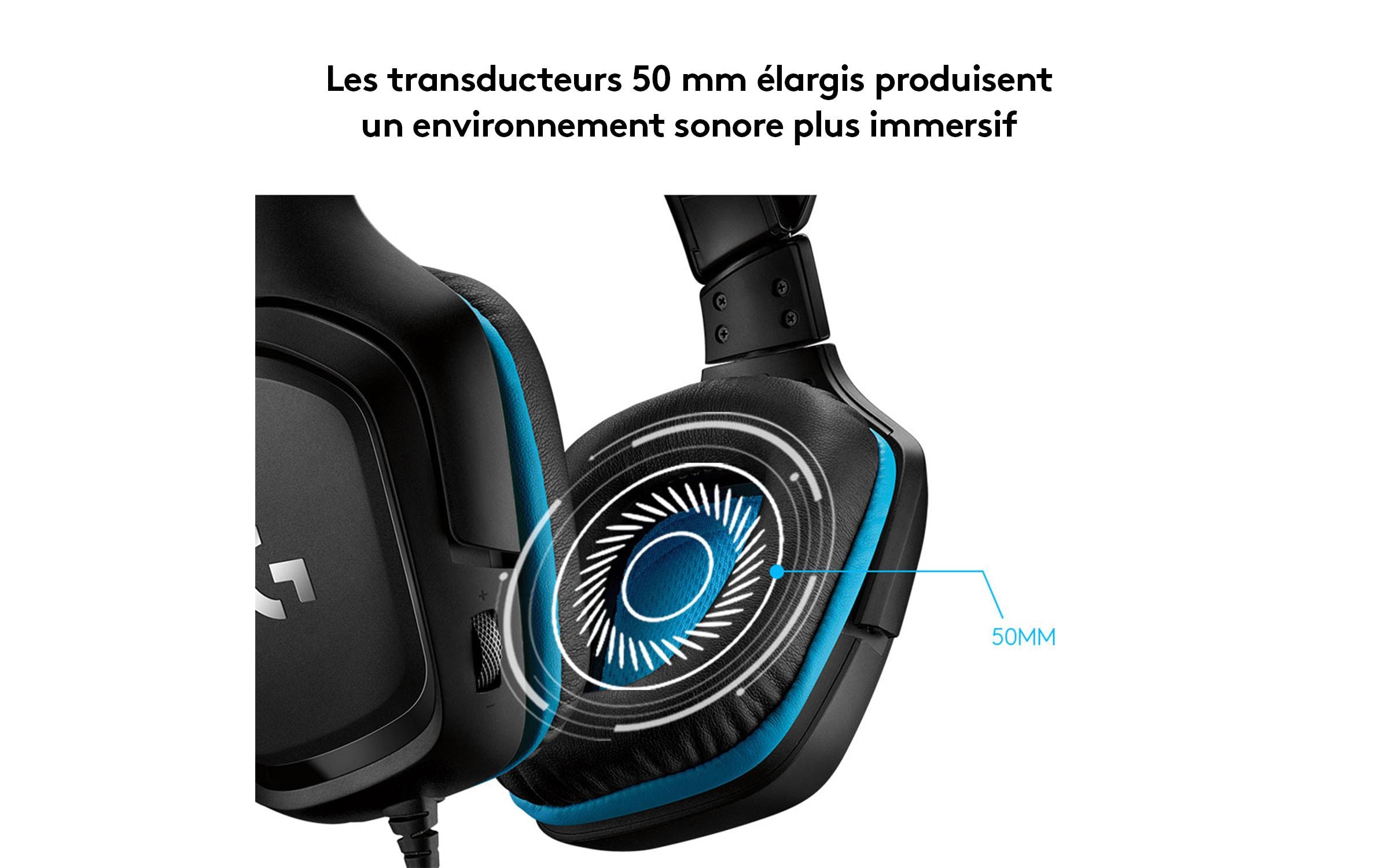 Logitech Gaming Headset G432 - Headset - 7.1-Kanal - ohrumschließend - kabelgebunden - USB, 3,5 mm Stecker - Schwarz