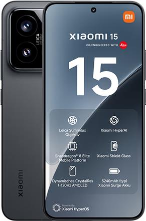Xiaomi 15 5G Dual Sim 12GB RAM 512GB - Black (MZB0ITOEU)