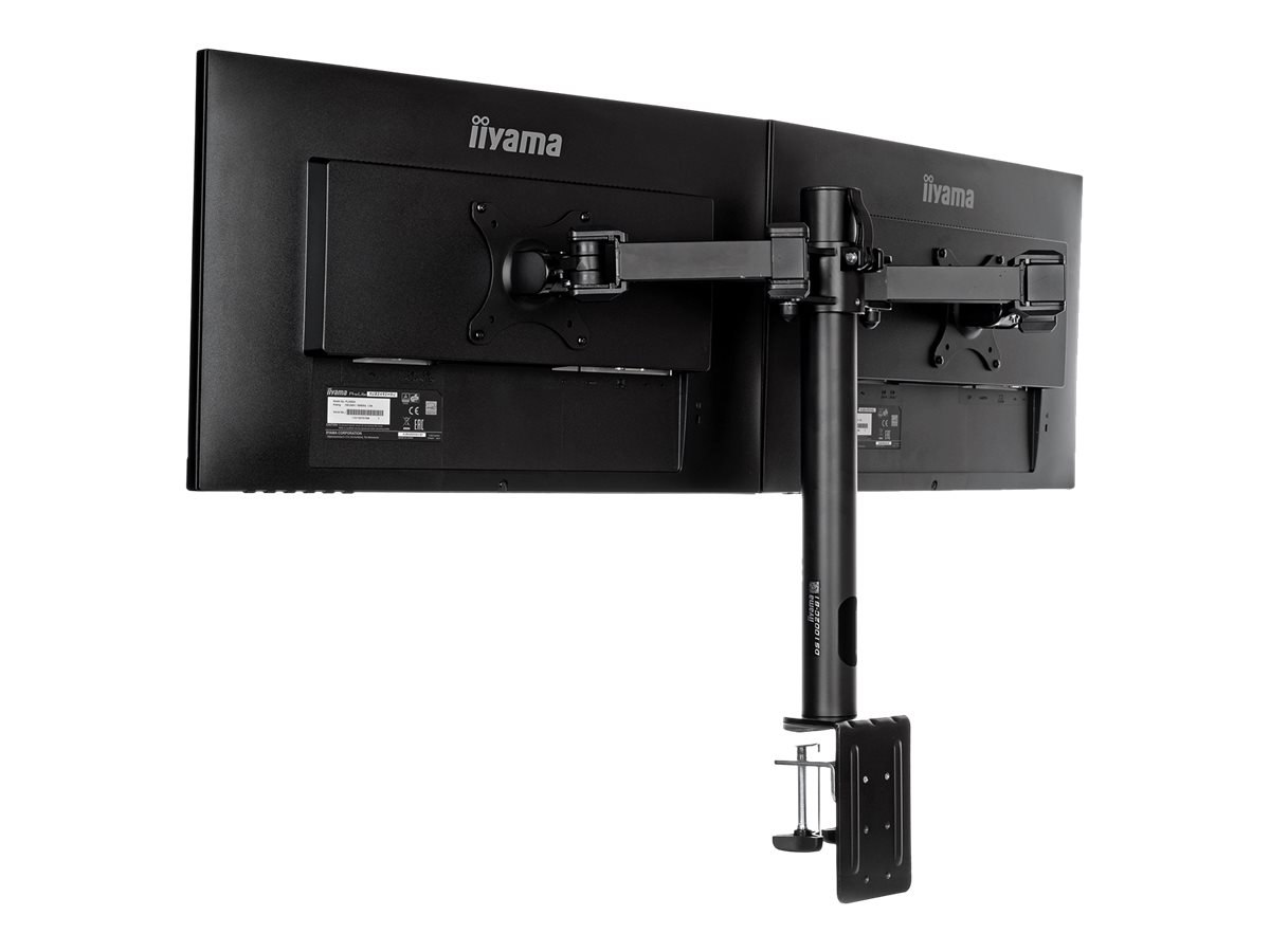 Iiyama DS1002C-B1 Befestigungskit - einstellbarer Arm - für 2 Monitore - Schwarz