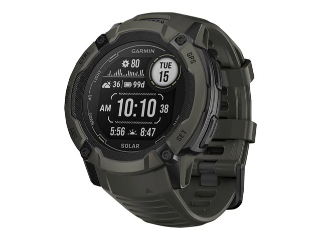 Garmin Instinct 2X Solar - fiber-reinforced polymer - Ja intelligente Uhr mit Band - 64 MB - moosgrün