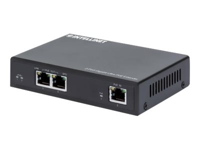 Intellinet 2-Port Gigabit Ultra PoE Extender
Adds up to 100 m (328 ft.) to PoE Range
PoE Power Budget 60 W
Two PSE Ports with 30 W Output Each
IEEE 802.3bt/at/af Compliant
Metal Housing - Netzwerk-/Stromextender - 10Mb LAN
100Mb LAN
1GbE