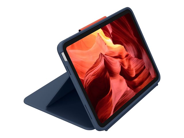 Logitech Rugged Combo 4 - Tastatur und Foliohülle - Classic Blue Eingabegerät