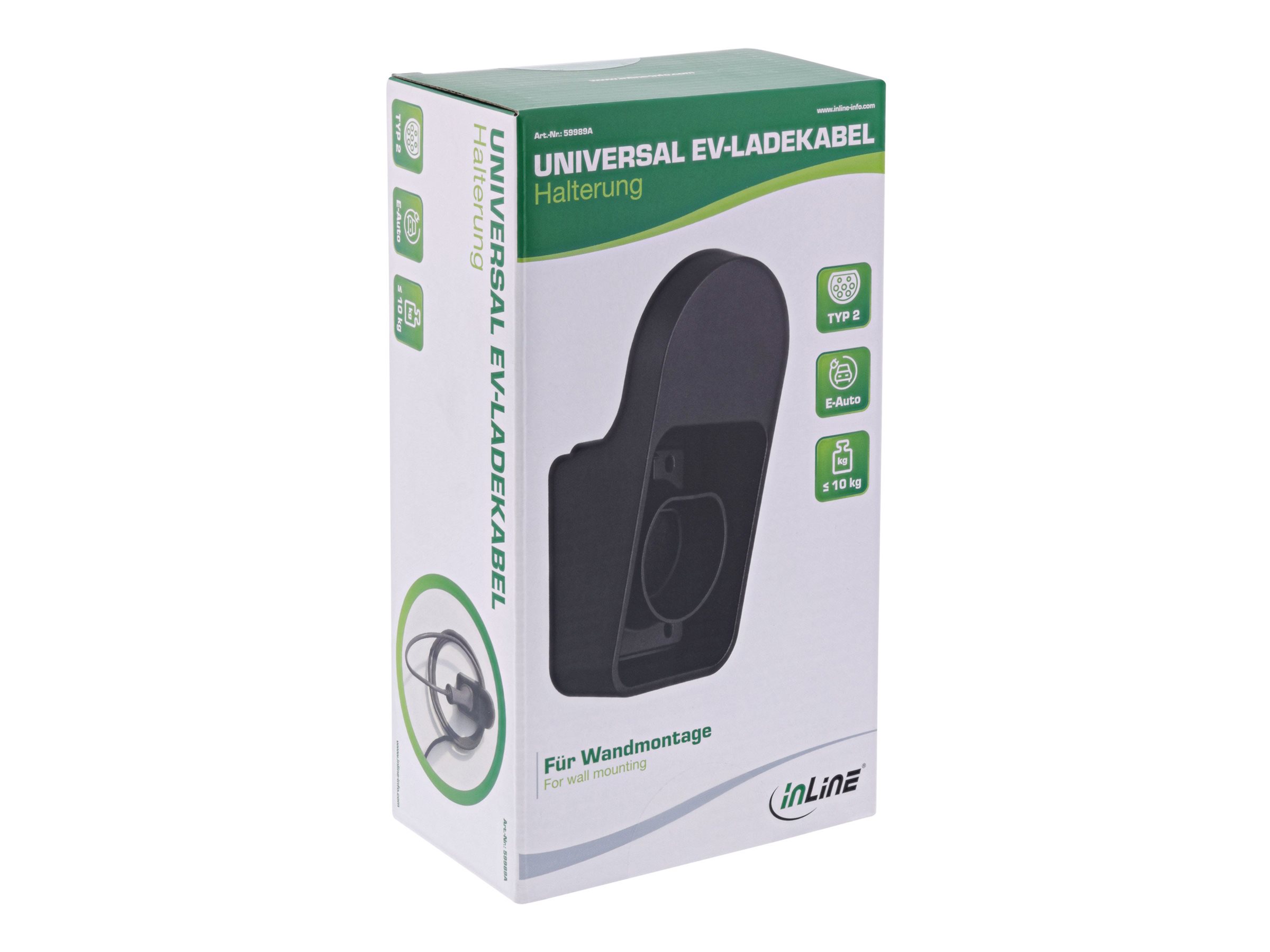 InLine - Halter für Ladekabel - Universal EV - Schwarz