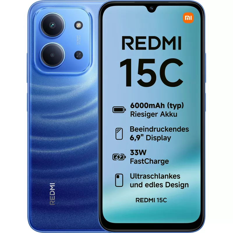 Xiaomi Redmi 15C 4G Dual Sim 4GB RAM 128GB - Moonlight Blue  (MZB0LBTEU)