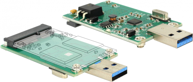 Delock - Speicher-Controller - mSATA - USB 3.0