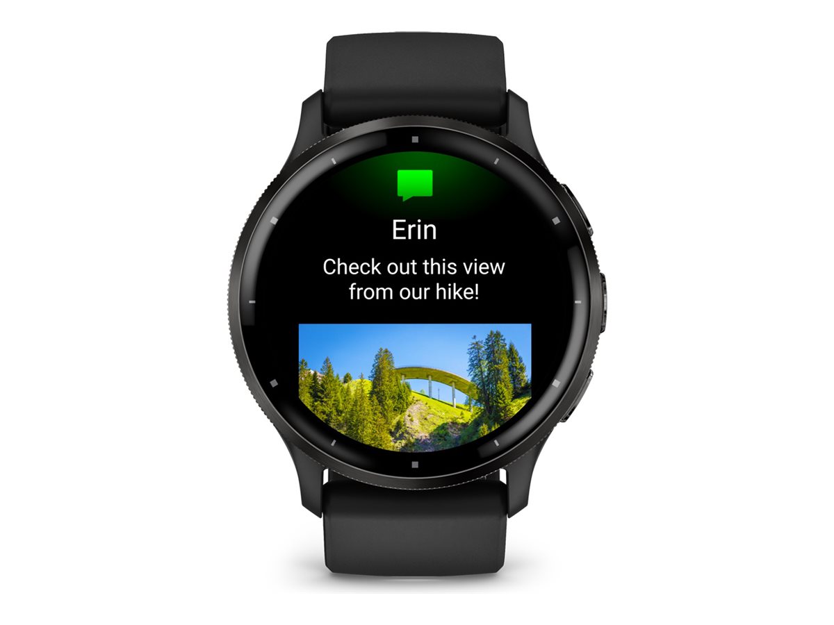 Garmin Venu 3 - schwarzes faserverstärktes Polymer - intelligente Uhr mit Band - 8 GB
