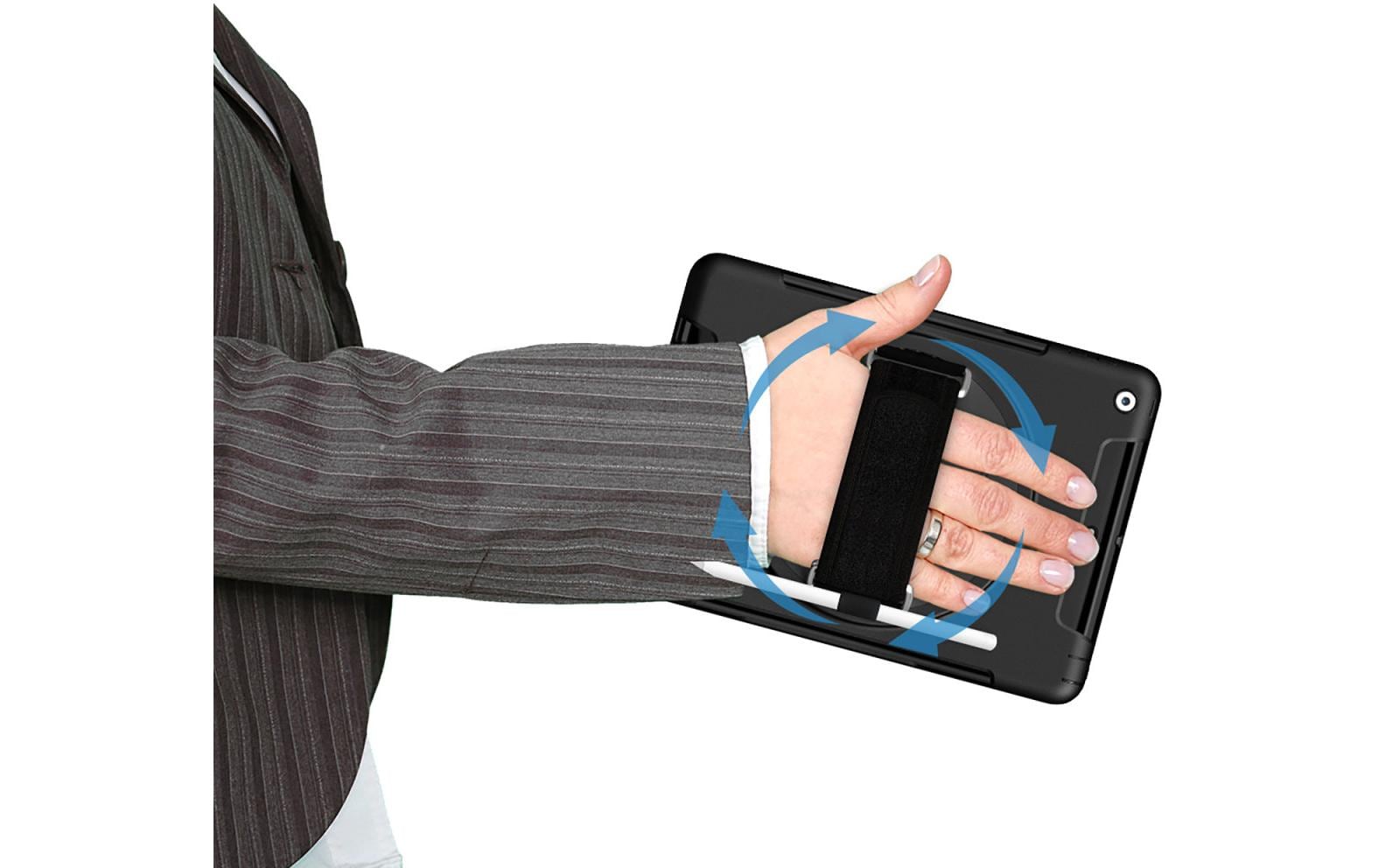 4smarts GRIP - Hintere Abdeckung für Tablet - Polycarbonat, Thermoplastisches Polyurethan (TPU) - Schwarz - für Apple 10.9-inch iPad (10. Generation)