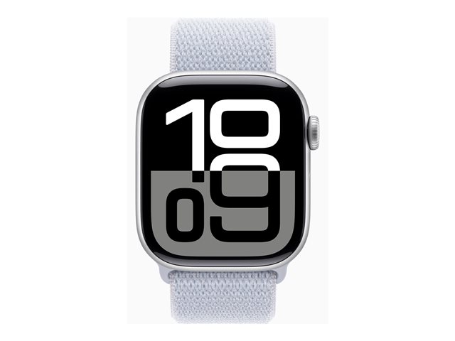 Apple Watch Series 10 GPS 42mm Silver Aluminium Case mit Blue Cloud Sport Band (MWWD3QF/A)